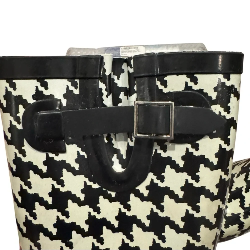 Houndstooth Women's Rain Boots